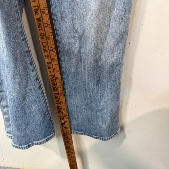 Levi's Kick Flare Jumpsuit Denim Jean Ankle Boiler Suit Overall Utility Medium - Picture 12 of 14